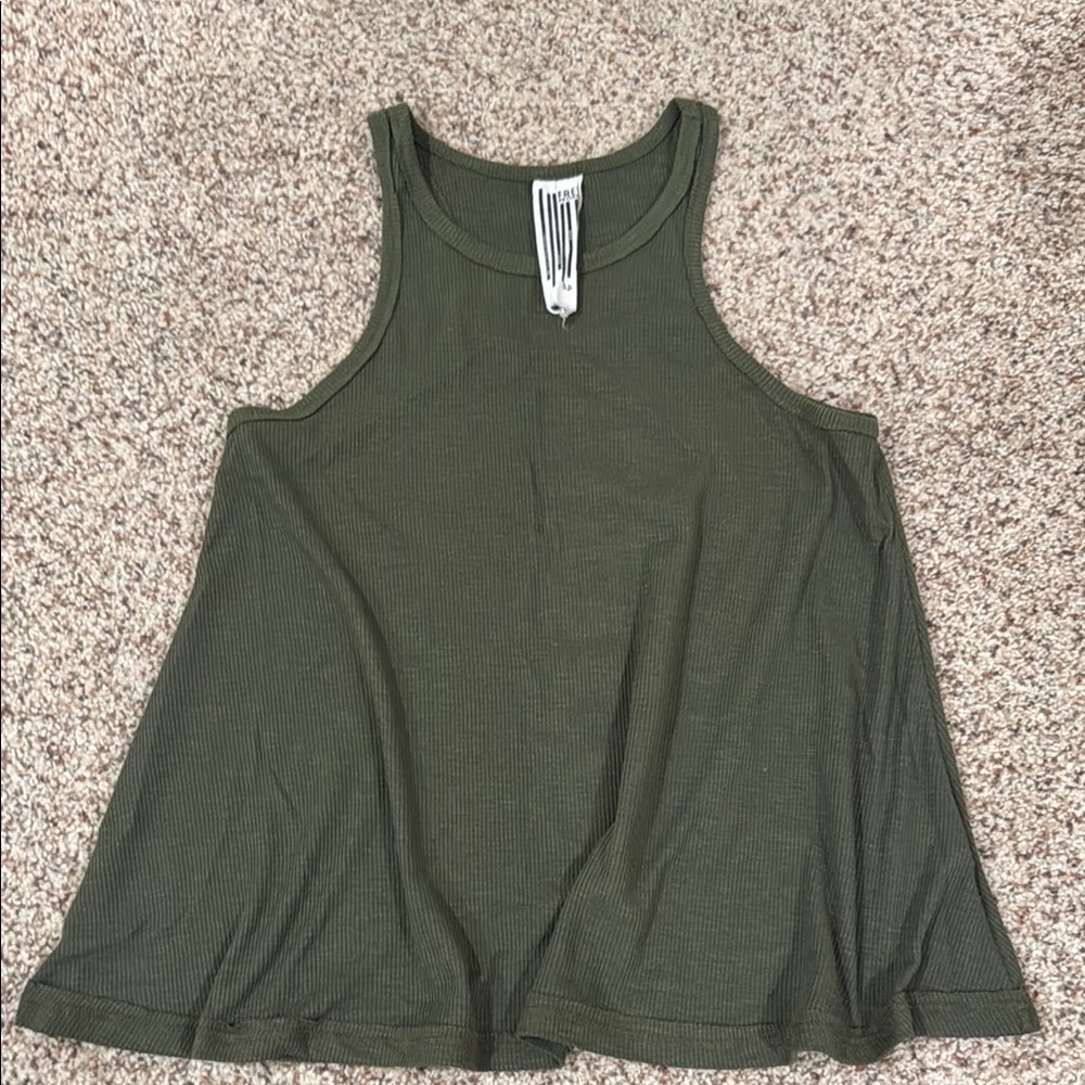 Free People Green Sleeveless Women's Top